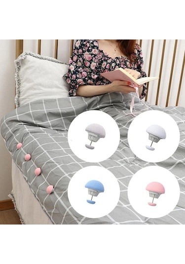 4 Adet Mavi Nevresim Düğmesi Bağlantı Elemanları Mantar Nevresim Klipleri Levha Kaymaz Kapak Raptiye Klipsi Ev Gereçleri 47119649