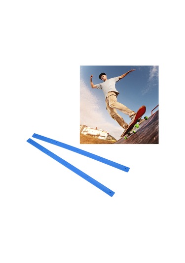 Aubyhe Pom Malzeme Kaykay Rib Bones Rails - Zıplama Koruması, Kaydırma Kolaylığı Ve Sürtünmeyi Azaltma - Kırmızı 35.7cm Kırmızı