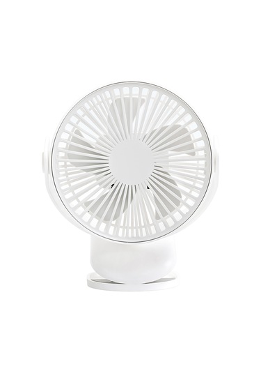 Springsun Usb Şarjlı 4000mah Pilli Minik Klipsli Masa Fanı - 720 Açı Ayarlı, 4 Hızlı, Sessiz Çalışma, Ev/ofis/yurt Kullanıma Uygun Beyaz
