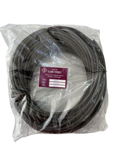 Gerçek Deri Yuvarlak Deri Sırım 20 Metre Kahve 5 Mm