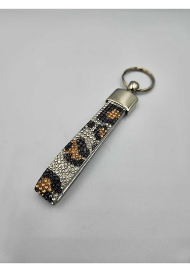 Leopar Taşlı Anahtarlık