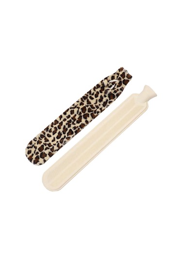 Sones 2l Uzun Şerit Çok İşlevli Su Dolu Kauçuk Sıcak Su Torbaları, Özellikler: Bej Leopar