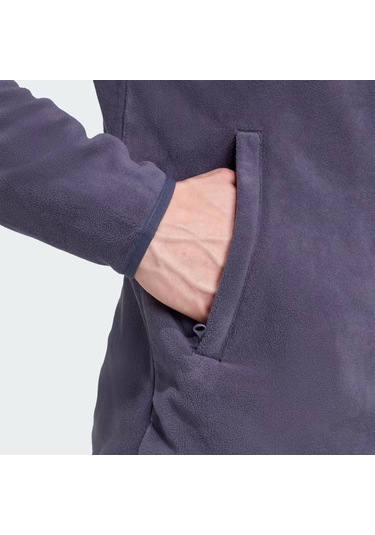 Adidas Multi Essentials Fermuarlı Erkek Polar Ceket Jm3116 Gri