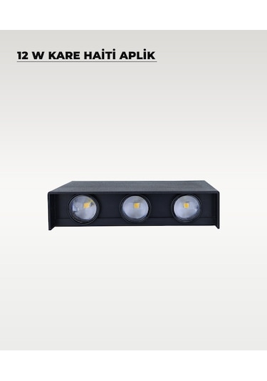 Haiti Led Aplik Siyah Kasa 2200k Amber Işık Siyah