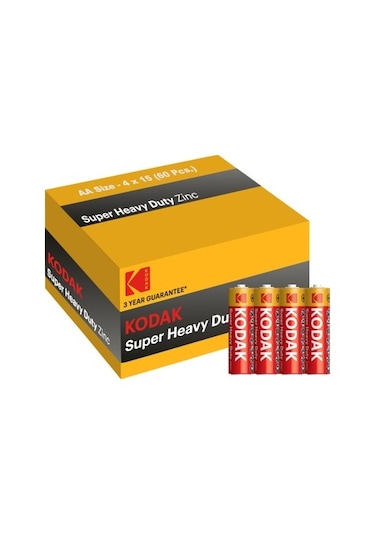 Kodak K3AHZ-S12 Çinko Karbon Shrink AA Kalem Pil 60'lı