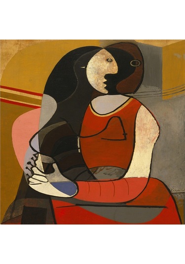 Henri Matisse Ve Picasso Kadınları Doğal Taş Bardak Altlığı 4'lü Set - Natural Stone Coasters - Taş Çok Renkli