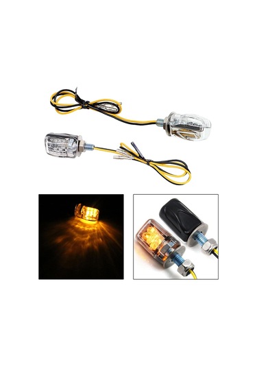 Suntek Led Dönüş Sinyali Işıkları 12 V Motosiklet İçin 6 MM Montaj Cıvatası 2 Parça