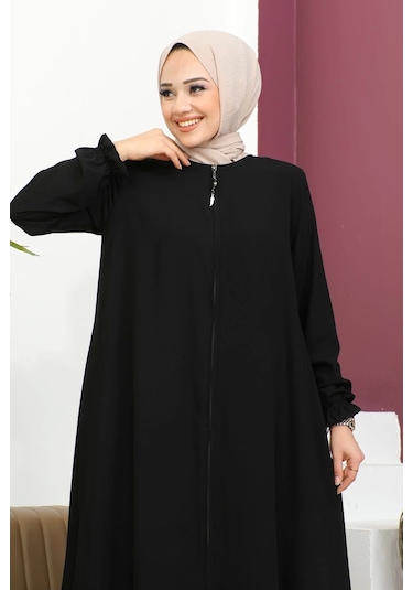 Medine İpeği Mevlana Ferace - Siyah / F0123 Siyah