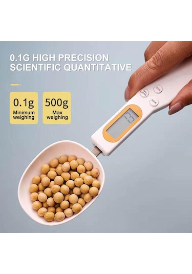 Kırmızı Elektronik Mutfak Terazisi 500g 0.1g Lcd Dijital Gıda Unu Dijital Kaşık Ölçeği Mini Mutfak Aracı Süt Kahve Terazisi