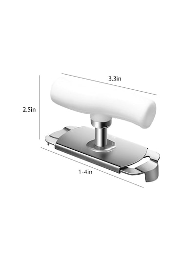 Vkemall Stainless Steel Multifunctional Cap Opener Set: 9.5cm Kapak Açıcı Beyaz + Lp5 Anahtar Zinciri Gümüş Beyaz