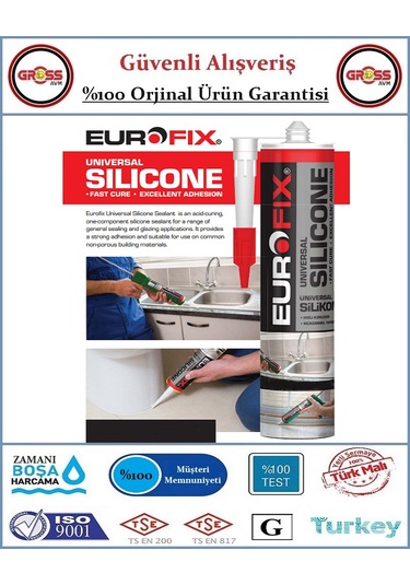 Eurofix Üniversal Silikon 280gr - Beyaz
