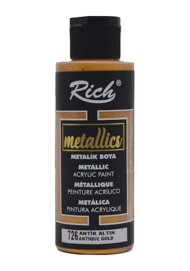 Rich Metalik Akrilik Boya Antik Altın 120Ml
