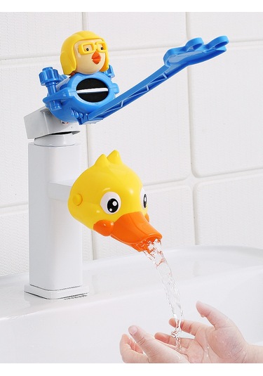 Konesam Çocuk Ellik Silikon Su Kaynak Uzatıcı: Kartoon Desenli Fil & Ördek , Su Sıçramasını Önleyen, Kolay Kurulumlu Lavabo Aksesuarı Diğer