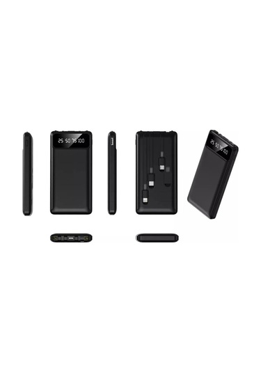 4 Çıkışlı Digital Göstergeli Fenerli 10.000 Mah Powerbank