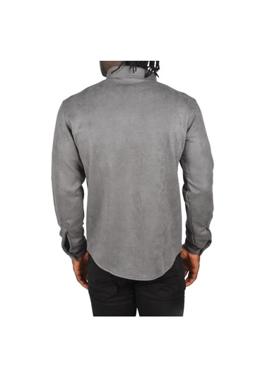Deepsea Erkek Füme Çıtçıtlı Süet Gömlek 2500556 Füme