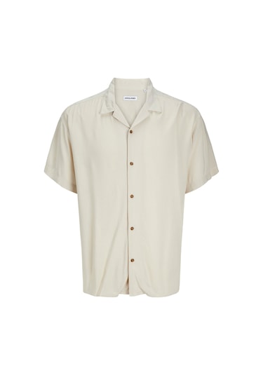 Jack & Jones Jjejeff Solıd Resort Shır Bej Erkek Uzun Kollu Gömlek Bej