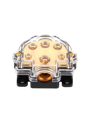 Yunboo Oto Bot Kapalı Korumalı 5 Yollu Güç Dağıtım Kutusu - Alüminyum Alyazı, 0/4ga Giriş, 2/4/8ga Çıkış, Ses Sistemi Koruma