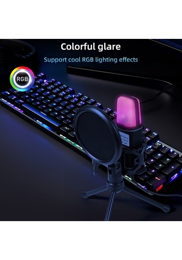 Diğer Yanmaı Sf-666r Usb Rgb Kondenser Mikrofon, Podcast Kayıt Stüdyo Mic, Pc/dizüstü İçin 681100236a