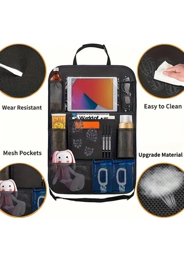 Chuangyinshop Siyah Saklama Çantası Arka Koltuk Bagaj Düzenleyici Çok Cepli Mezuniyet Hediyesi