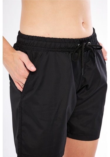 Fantasy Kadın Siyah Cepli Hızlı Kuruyan Deniz Şortu Edy6110s Siyah