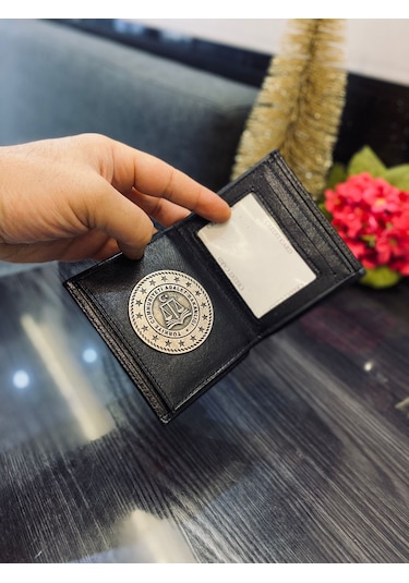 Adalet Bakanliği Rozetli Hakiki Deri Cüzdan