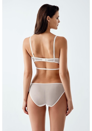 Luw 6114 Ekru Dolgulu Sütyen Külot 2Li Takım Ekru