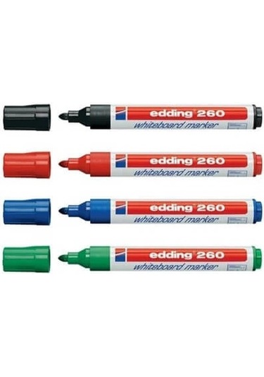 Supertrend E-260 Beyaz Tahta Kalemi 4'lü Görsel Rengi