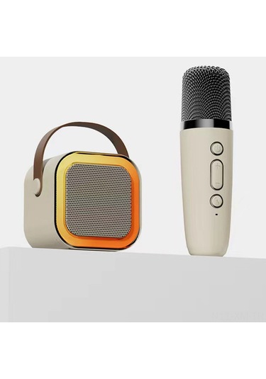 Ximistore9 Taşınabilir Bluetooth Karaoke Makinesi: 2 Kablosuz Mikrofon, Led Işık, Bas/tiz Ayarı, Tf Kart, Usb Ve Aux Bağlantı, Çocuklar Ve Yetişkinler İçin.