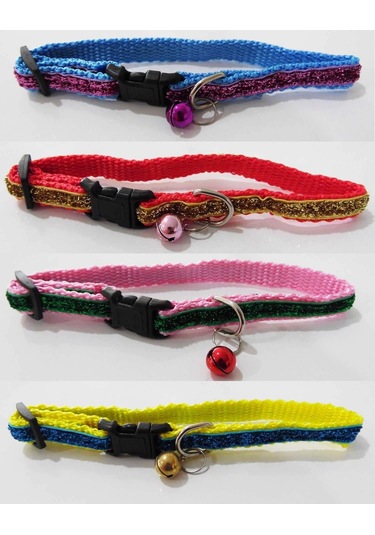 Kedi Çok Renkli Zilli Tasma Hrb-019