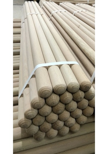 Fırça Sapı Ahşap Çam Süpürge Sapı 150cm Mop Sapı Dayanıklı Sağlam 60 Adet