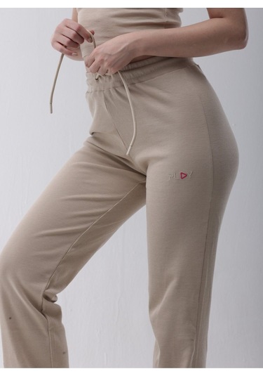 Kaşkorse Bej Fitilli Eşofman Altı Bej