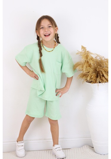 Raporlu İnterlok İkili Takım Fıstık Yeşili