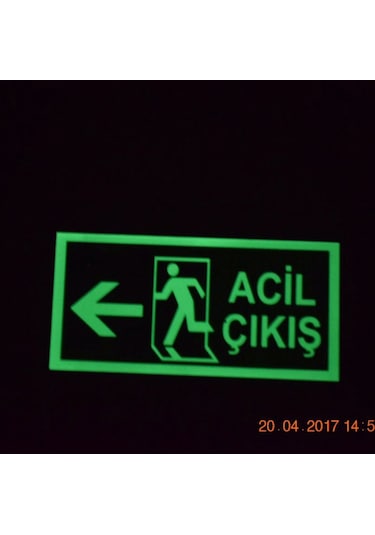 Fosforlu Yön Levhası | Acil Çıkış Sola