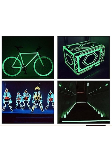 Kosona Fosforesan Yeşil Band 10m X 2.54cm - Merdiven, Duvar, İhbar İşaretleri İçin, 6-8 Saat Parlar, Su Geçirmez, Kalıcı Yapışkan Diğer