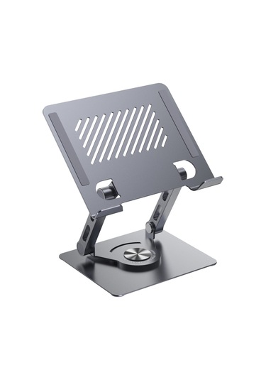 360 Derece Dönebilen Tablet Standı, 360 Derece Dönebilen Tabanlı Bilgisayar Standı, Ayarlanabilir Tablet Standı Gri