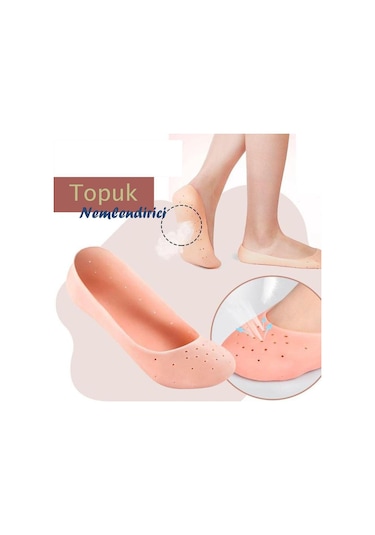 Ayak Bakımı İçin Silikon Nemlendirici Jel Ayak Çorapları - Silikon Patik