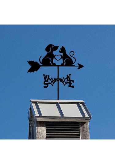 Homyl Rüzgar Gülü Yönü Göstergesi Metal Süs, Bahçe Dekoru