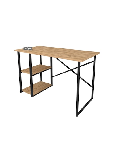 Bofigo 2 Raflı Çalışma Bilgisayar Masası 60 x 120 CM Çam