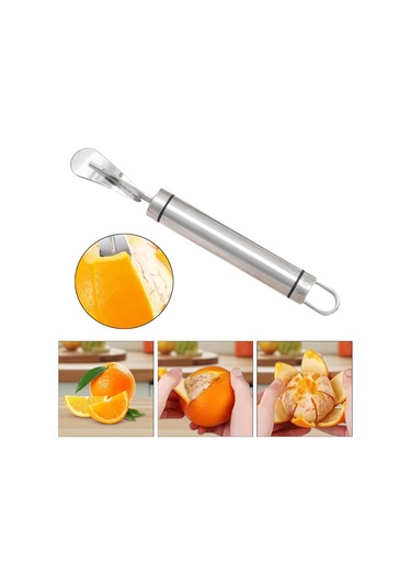 Suntek Portakal Soyma Kesici Mutfak İçin Kolay Soyulan Meyveler Gümüş Diğer