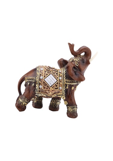 Kangvka Feng Shui Mu Desenli Fil Heykeli: Şans Ve Servet Getiren Reçine Dekoratif Sanat Eseri Orta Boy