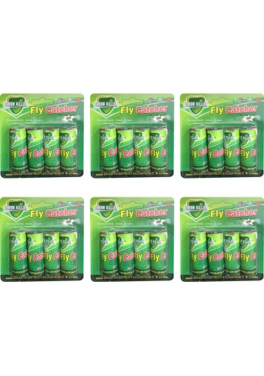 Vkemall Yapışkan Sinek Şeritleri - 24 Rulo Kimyasalsız İç/dış Mekan Sinek Tuzağı