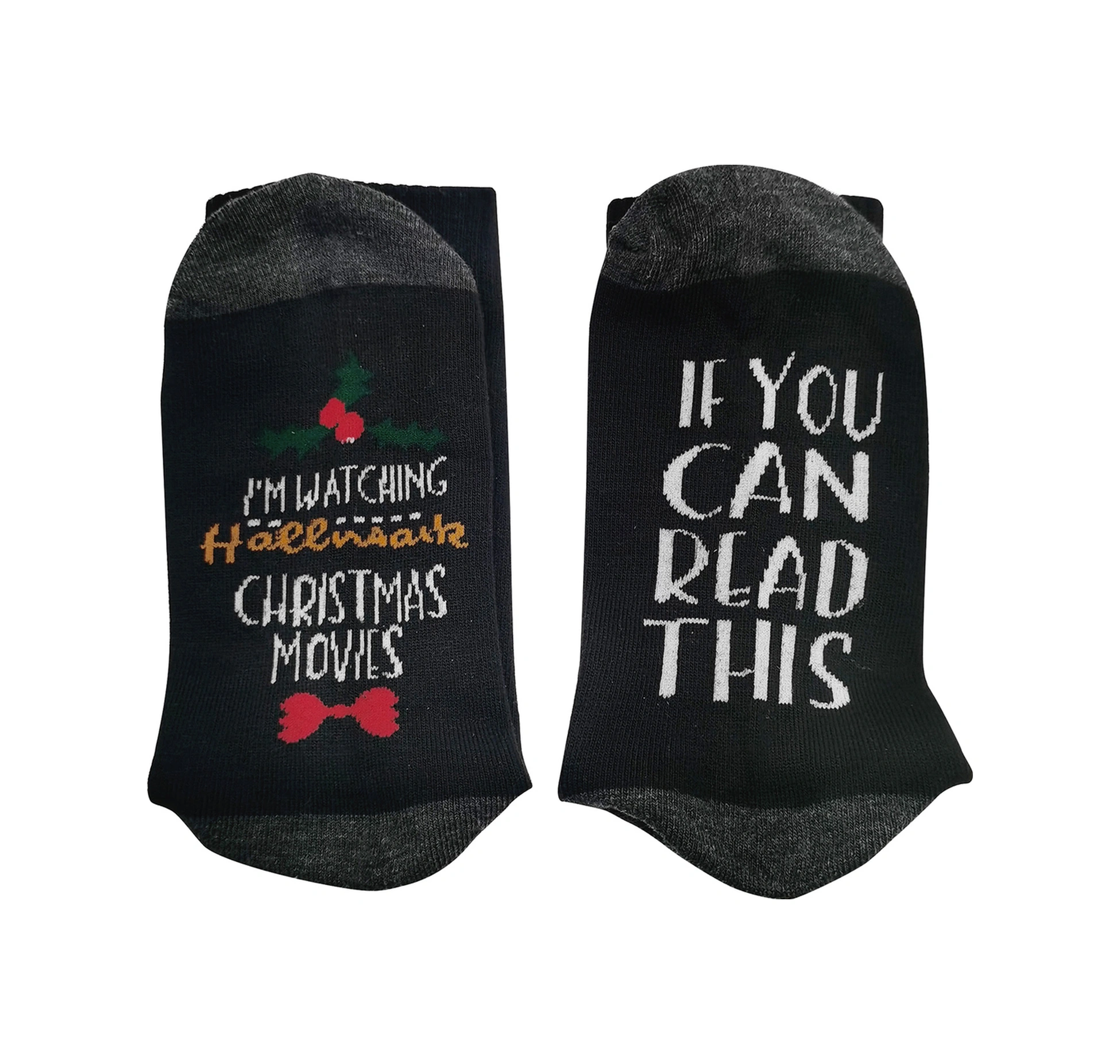 Lemestar Erkek Kadın Kullanıma Uygun Pamuklu Noel Çorapları - Soluk, Ter Emici Ve Dayanıklı - Siyah Tek Çift Siyah