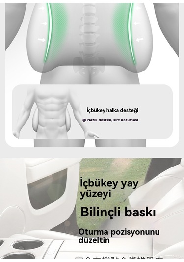 Aurora Araba Koltuk Başı Setisiyah 1 Set