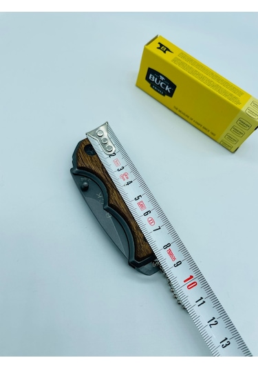 Buck Marka Ahşap Kasa Küçükboy Mini Kamp Çakı //x44-14cm Kahverengi