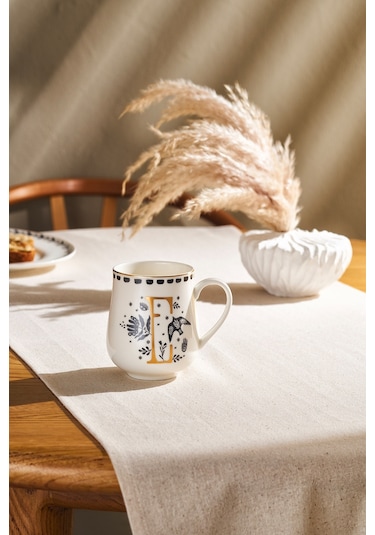 Emsan Artisan E Letter New Bone Kupa 220 Ml