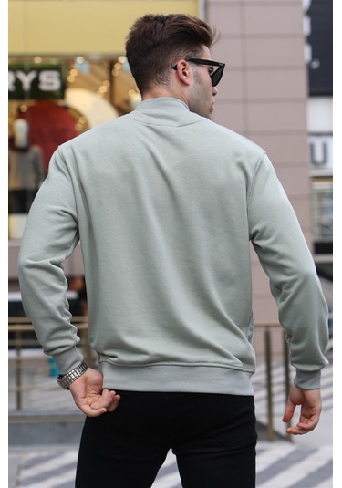 Madmext Madmext Mint Yeşili Balıkçı Yaka Sweatshırt 5301-mint Yeşili Mint