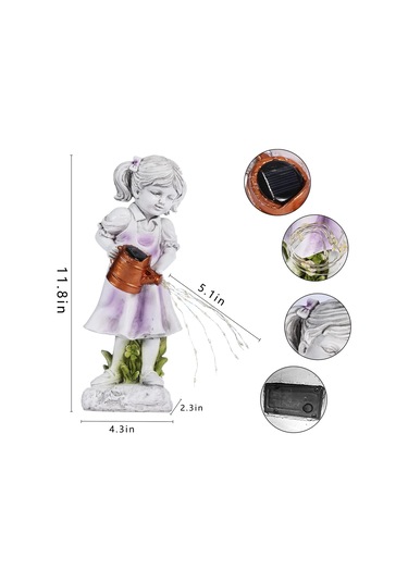 Peri Bahçe Heykelleri Açık Dekor, Güneş Işıkları İle Melek Figürinler Reçine Yard Sanat