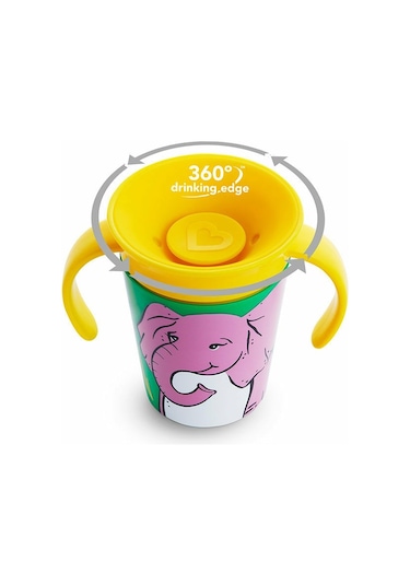 Munchkin Mucize 360 Alıştırma Bardağı Fil 6 Ay+ 177 ML Sarı