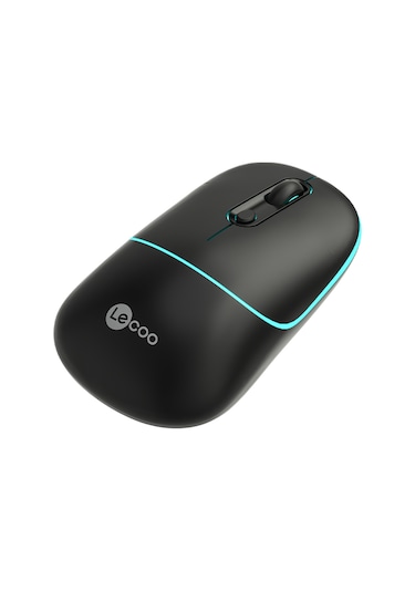 Lecoo WS210 Kablosuz 1600DPI 6 Tuşlu Çift Modlu RGB Şarj Edilebilir Sessiz Mouse