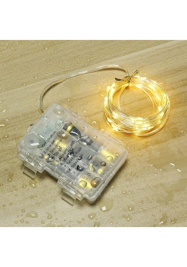 Sıcak Beyaz Uzaktan Kumandalı Led Peri Işıkları 5m / 10m / 20m Flaş Peri Çelenk 8 Mod Su Ge Noel Düğün Dekoratif Led Işık 56365150 Diğer